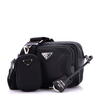 Prada Mini Re-Edition 2005 Camera Bag Tessuto with Saffiano Leather